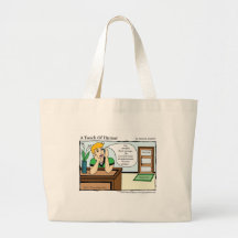 "A Touch of Humour" Chair Massage Comic Canvas Bag