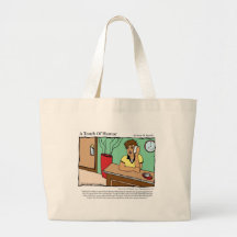 "A Touch of Humour" Time Space Continuum Comic Canvas Bags