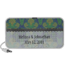 a touch of peacock damask wedding keepsake mp3 speaker