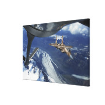 A US Air Force F-15C Eagle positioning itself Gallery Wrapped Canvas