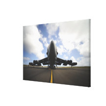 A US Air Force maintenance crew Stretched Canvas Prints