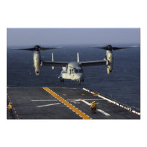 A V-22 Osprey aircraft prepares to land Art Photo