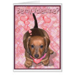 A Valentine Doxie Puppy Card