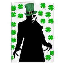 A Vampire on St. Patrick's Day Greeting Cards