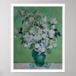 A Vase of Roses, 1890 (oil on canvas) Posters