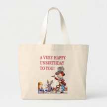 A Very Happy Unbirthday to You Canvas Bags