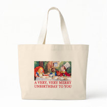 A VERY, VERY MERRY UNBIRTHDAY TO YOU! CANVAS BAGS