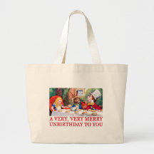 A VERY, VERY MERRY UNBIRTHDAY TO YOU! CANVAS BAGS