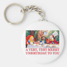 A VERY, VERY MERRY UNBIRTHDAY TO YOU! KEY CHAINS