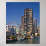 A view of Chicago's Navy Pier Poster