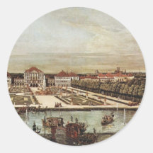 A View Of Munich Nymphenburg Castle Round Sticker