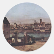 A View Of Munich, The Old Bridge Sticker