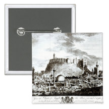 A view of the city and castle of Aleppo, Syria Pinback Button