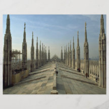 A view of the top of the Duomo, (cathedral) Milan Custom Flyer
