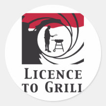 a view to a grill runder sticker