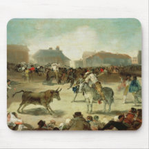 A Village Bullfight Mouse Pad