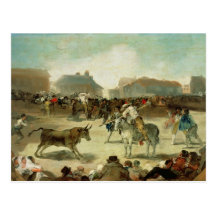 A Village Bullfight Postcard