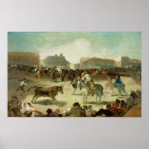 A Village Bullfight Print