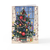 A Vintage  Happy Christmas Tree Cards