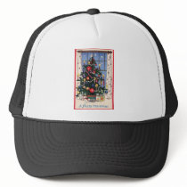 A Vintage  Happy Christmas Tree Hats
