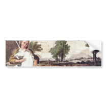 A Virgin with a Unicorn by Domenico Zampieri Bumper Stickers