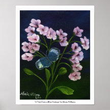 "A Visit from a Blue Postman" by Maria Williams Poster