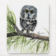 A vu pour affûter le tapis de souris de hibou