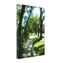 A Walk Down Wellington Stretched Canvas Print
