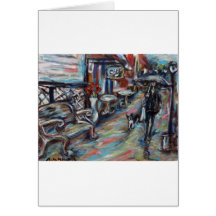 A Walk in the Rain Greeting Card