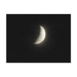 A waxing crescent moon- a young moon post cards