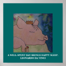 A WELL-SPENT DAY BRINGS HAPPY SLEEP - PRINT