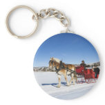 A Western Christmas - Horse Christmas Sleigh Key Chain
