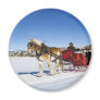 A Western Christmas - Horse Christmas Sleigh Magnets