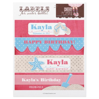 A Whale of a Birthday Water Bottle Labels by CheekyPaperie