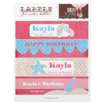 A Whale of a Birthday Water Bottle Labels