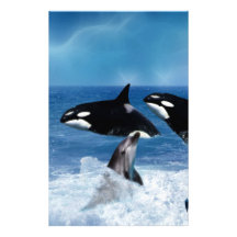 A whale of a world personalized stationery