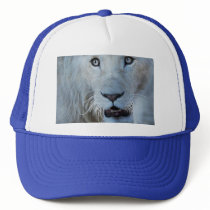 A white lion in Africa Mesh Hats