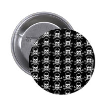 A Whole Lotta Skulls on a T shirt for Halloween Pinback Buttons