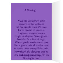A Wiccan Blessing Card