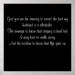 A Wife's serenity prayer Posters