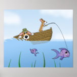 A Wild Ride Corgi Fishing Poster posters