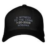 A WITNESS TO THE CRIME embroidered hats
