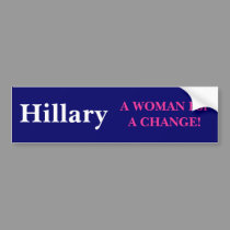 A WOMAN For A CHANGE bumper stickers