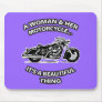 A Woman & Her Motorcycle Mouse Pads