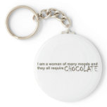 A Woman of Many Moods Keychains