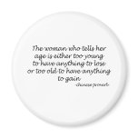 A Womans Age quote magnets