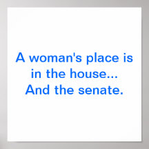 "A woman's place" poster