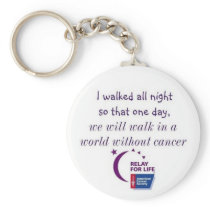 A World Without Cancer Keychains