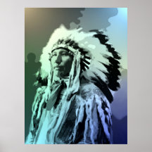 A Young Brule Indian Man Poster