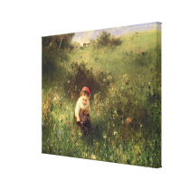 A Young Girl in a Field canvas prints